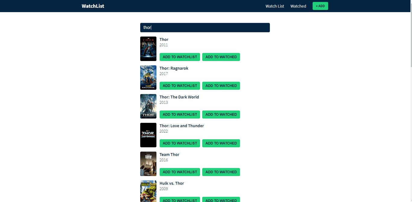 Movie Watch List (Solo Project)
